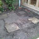 2. the footings for the pond