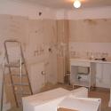 1. old kitchen removed and preparation for new units