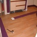 4. new floor down and fitting kick boards